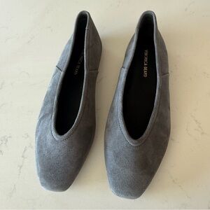 New Veronica Beard Leonora suede gray almond toe flats Size: 6